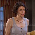 Sarah’s grey vest on Days of our Lives