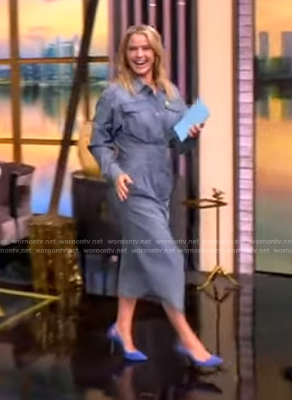 Sara’s chambray shirtdress on The View
