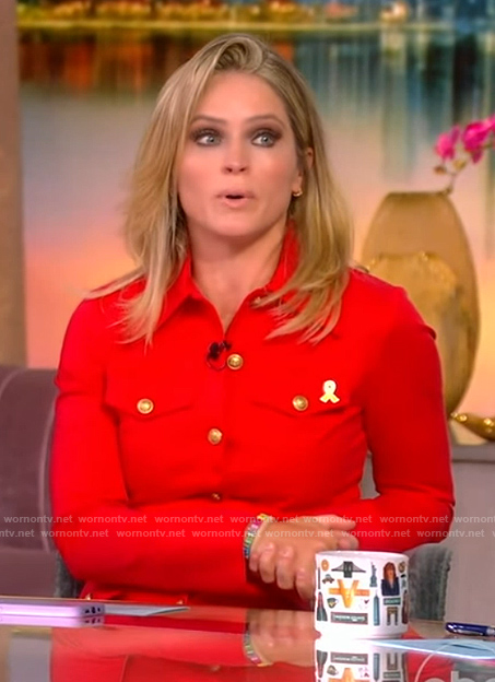 Sara’s red jacket on The View