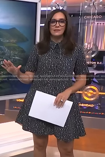 Savannah’s black floral mini dress on NBC News Daily