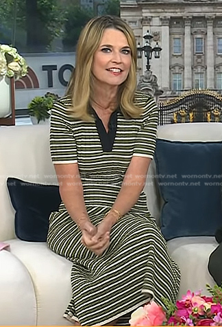 Savannah’s green striped polo dress on Today