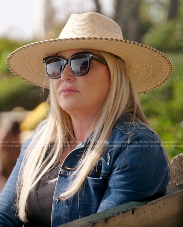Shannon’s denim jacket and sunglasses on The Real Housewives of Orange County