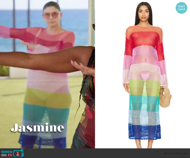 Show me Your Mumu Paula Maxi Dress worn by Janet Caperna on The Valley