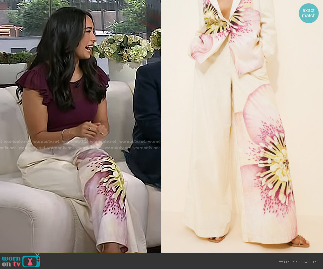 Significant Other Madina Wide Leg Pants worn by Emilie Ikeda on Today