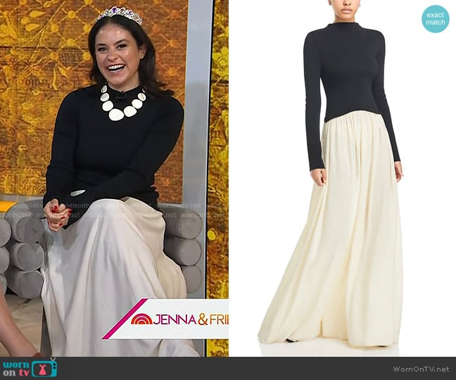 Solid & Striped x Sofia Richie Grainge The Soglio Dress in Ecru worn by Jenna Bush Hager on Today