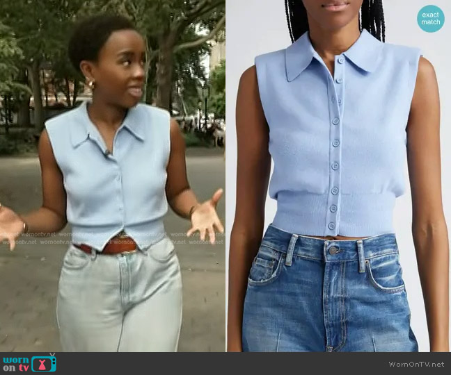 Staud Nola Wool Sweater worn by Zinhle Essamuah on NBC News Daily