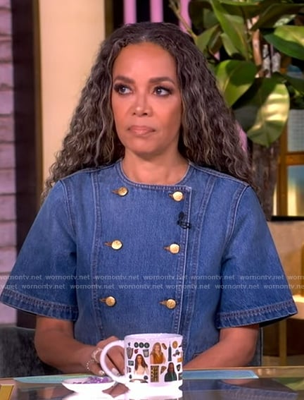 Sunny’s double breasted denim jacket on The View