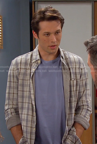 Tate’s grey plaid shirt on Days of our Lives