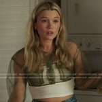 Taylor’s green cropped tulle jacket on The Summer I Turned Pretty