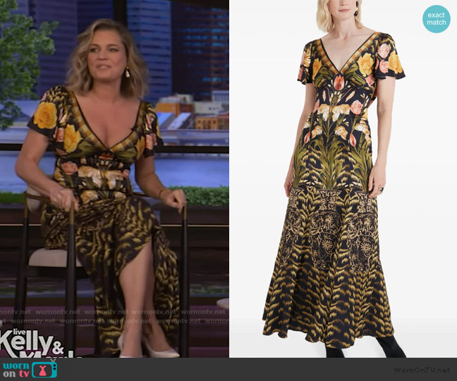 Temperley London Cleo gown worn by Rebecca Romijn on Live with Kelly and Mark