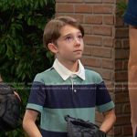 Thomas’s blue stripe rugby shirt on Days of our Lives