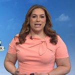Violeta Yas’ pink tie neck dress on Today