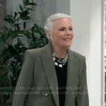 Tracy’s olive green blazer on General Hospital