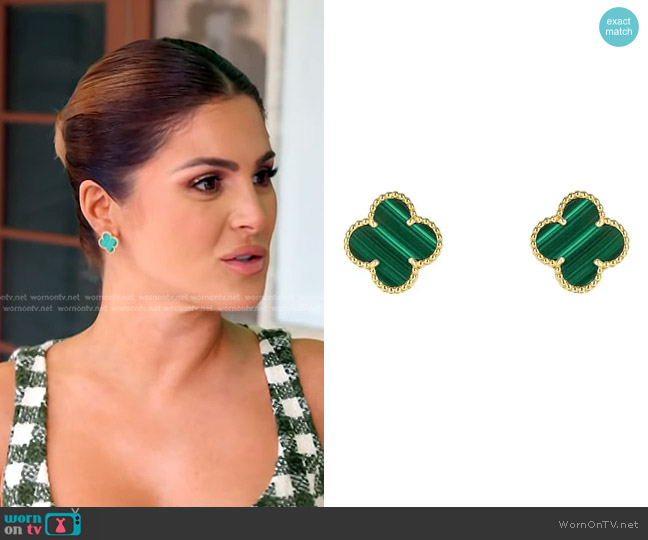 Van Cleef & Arpels Vintage Alhambra Earrings worn by Stephanie Shojaee (Stephanie Shojaee) on The Real Housewives of Miami