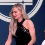 Vanessa Kirby’s black halter neck dress on The View