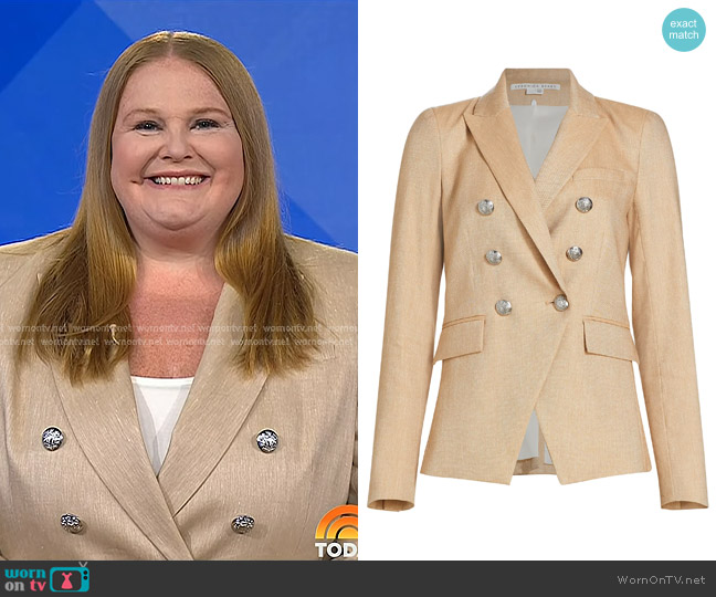 Veronica Beard Miller Linen Dickey Jacket in Khaki Melange worn by Misty Marris on Today
