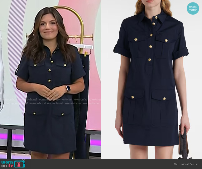 Veronica Beard Lucca Dress in Navy worn by Adrianna Barrionuevo Brach on Today