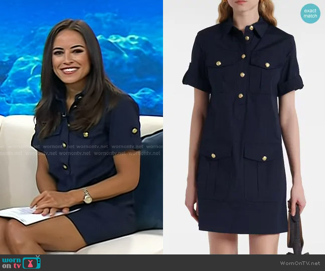 Veronica Beard Lucca Dress in Navy worn by Kaylee Hartung on Today