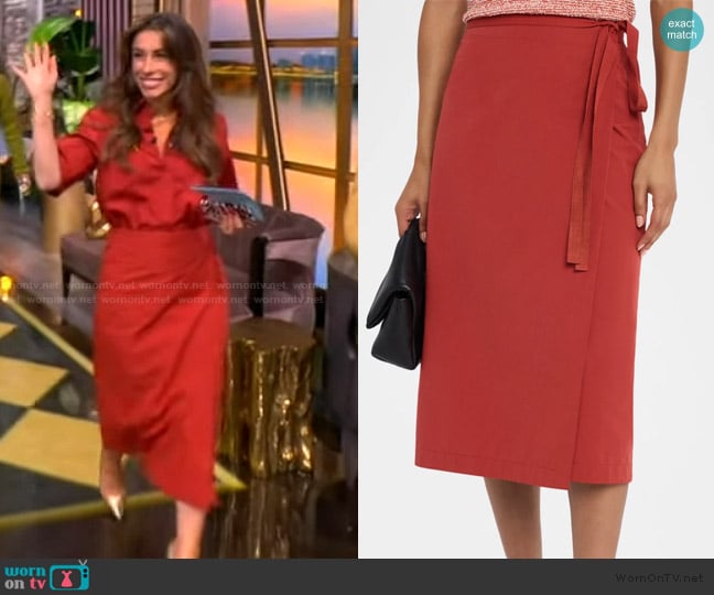 Vince Straight Wrap Skirt worn by Alyssa Farah Griffin on The View