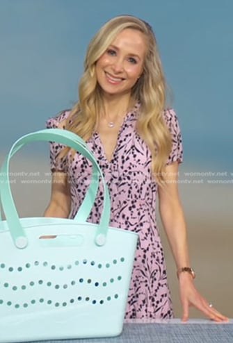 Dr. Whitney Bowe’s pink floral dress on Good Morning America
