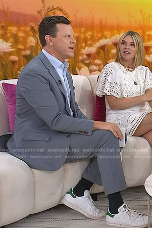 Willie Geist’s white and green sneakers on Today