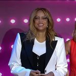 Tyra Banks’s black vest and two-tone blazer on Today