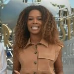 Zuri’s belted romper on Access Hollywood