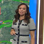 Adelle’s black and white striped mini dress on Today