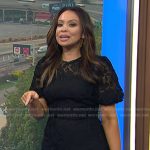 Adelle’s black lace dress on Today