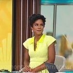 Adriana Diaz’s lime striped polo dress on CBS Mornings