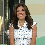 Adrianna’s white floral belted dress on Today