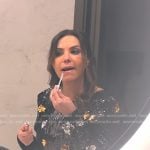 Adriana’s black sequin floral dress on The Real Housewives of Miami