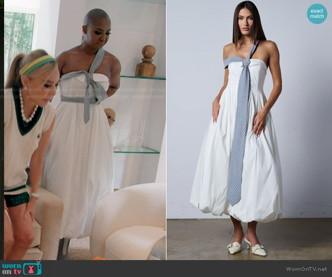 Akira Not Your Bodyfriends Shirt Poplin Midi Dress worn by Guerdy Abraira (Guerdy Abraira) on The Real Housewives of Miami