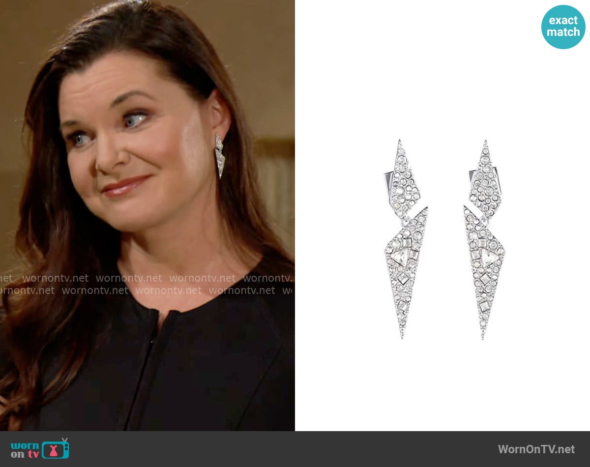 Alexis Bittar Origami Earrings worn by Katie Logan (Heather Tom) on The Bold and the Beautiful