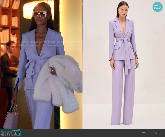 Alexis Journey Blazer in Lavender worn by Kiki Barth (Kiki Barth) on The Real Housewives of Miami