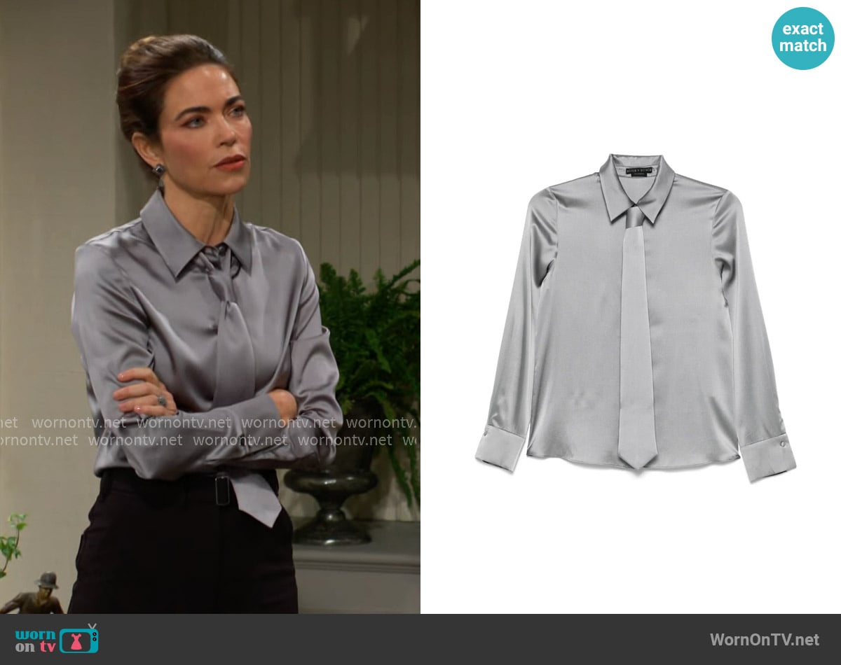 Alice + Olivia Brady Shirt worn by Victoria Newman (Amelia Heinle) on The Young and the Restless