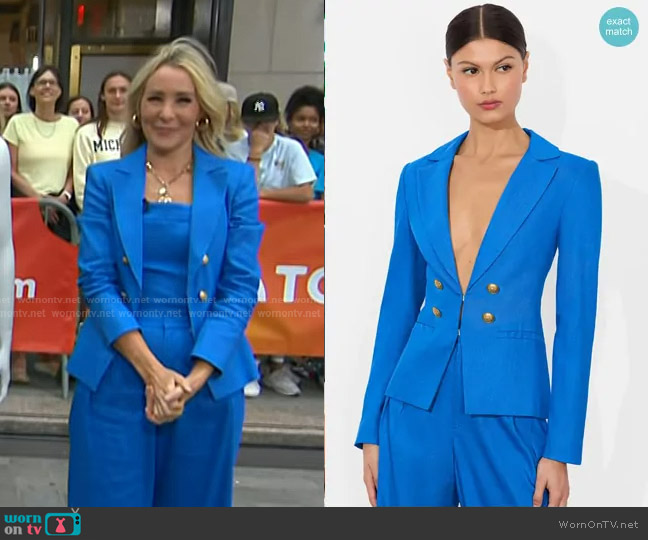 Alice + Olivia Mya Blazer in True Blue worn by Chassie Post on Today