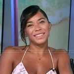 Amaya Espinal’s pink embellished top on Today