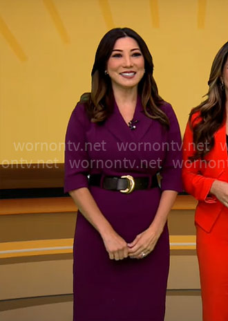 Amber Lee’s purple dress on CBS Mornings