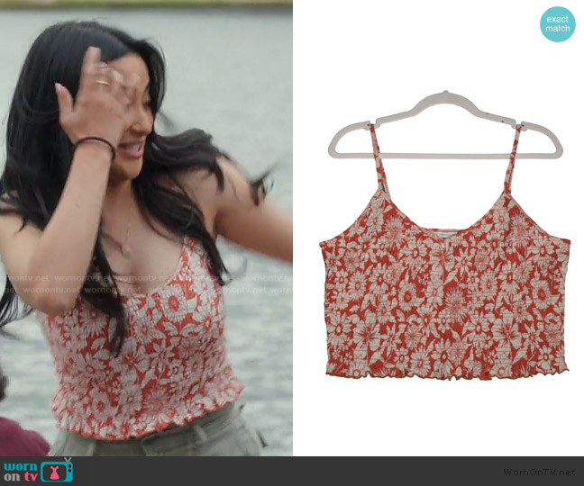 American Eagle Floral Multi Smocked Top worn by Ruby (Kayla Heller) on My Life with the Walter Boys
