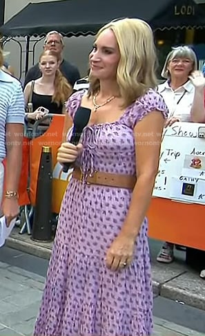 Andrea Canning’s pink floral maxi dress on Today
