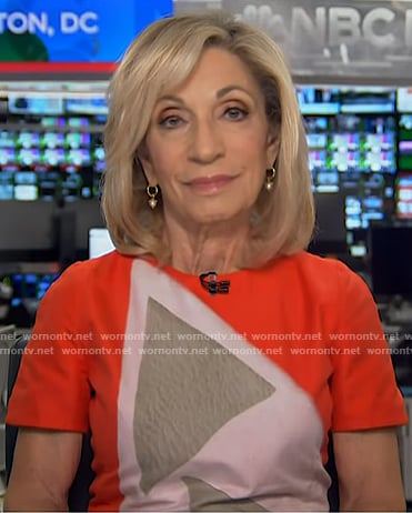 Andrea Mitchell’s colorblock dress on Today