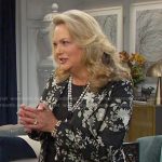 Anna’s black floral jacket on Days of our Lives