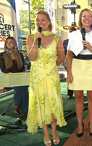 Ashe’s yellow floral dress on Today