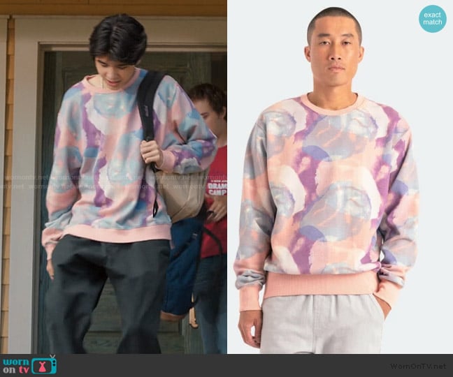 Banks Journal Fleece Sweatshirt worn by Isaac Garcia (Isaac Arellanes) on My Life with the Walter Boys