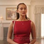 Belly’s red sleeveless top and mini skirt on The Summer I Turned Pretty