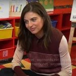 Bianna Golodryga’s colorblock sweater on CBS Mornings