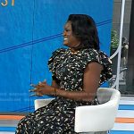 Dr. Angela Lamb’s black floral flutter sleeve dress on Today