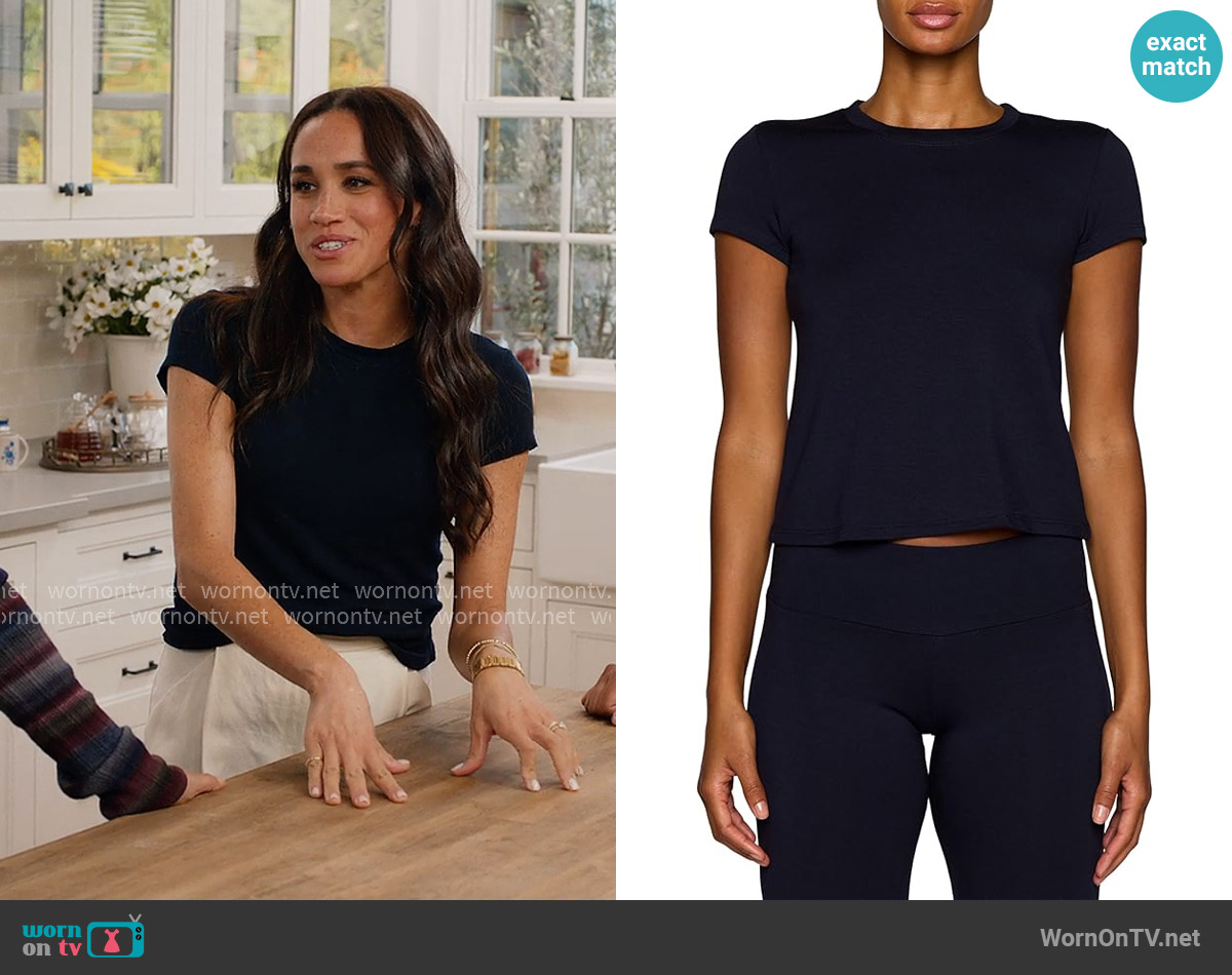 Bleusalt The Perfect T in Navy worn by Meghan Markle on With Love Meghan
