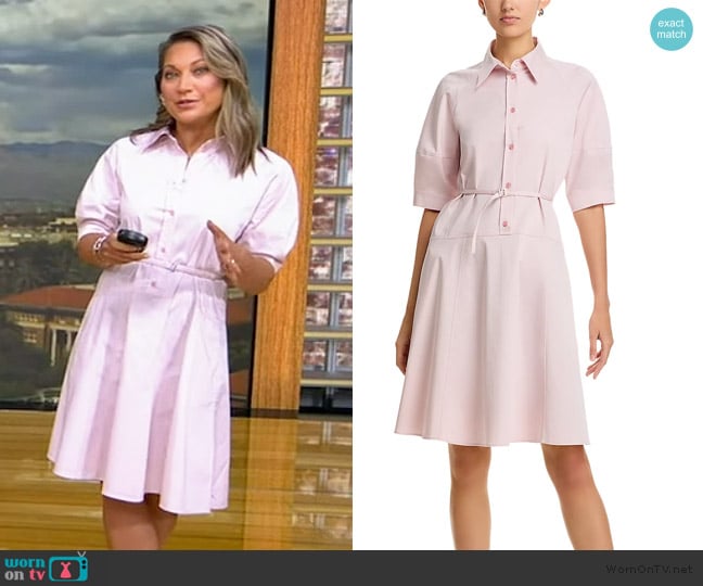 Boss Delaurena Shirt Dress worn by Ginger Zee on Good Morning America